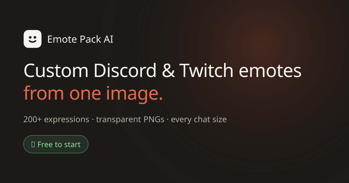 Emote Pack AI — Custom Discord & Twitch emotes from one image
